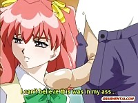 Horny redhead in hentai