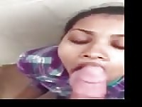 Desi girlfriend sucks a dick