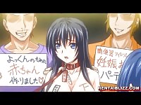 3 Freunde für eine vollbusige Mädchen BDSM Hentai.