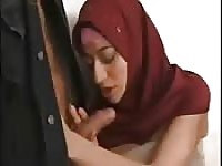 Beurette in her Hijab gets a doggy style pounding