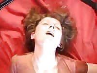 The blissful moment she reaches orgasm
