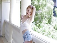 Supersexy and slim redhead model makes her first POV porn